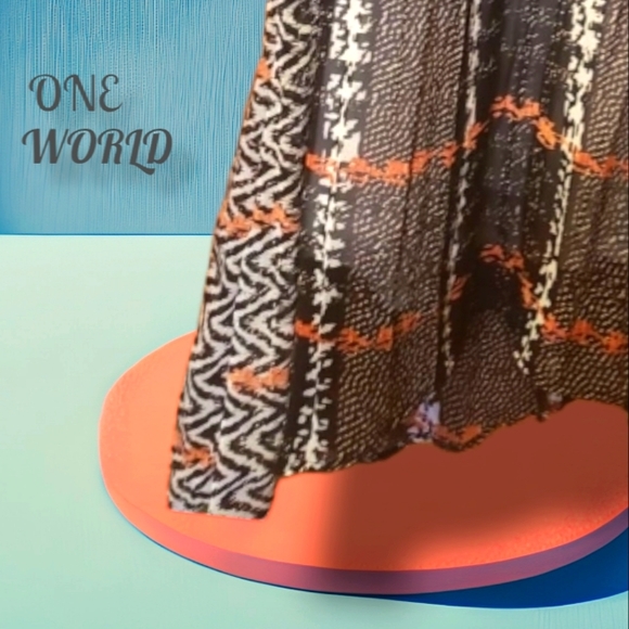 ONE WORLD Plaid tunic XL - Picture 2 of 7